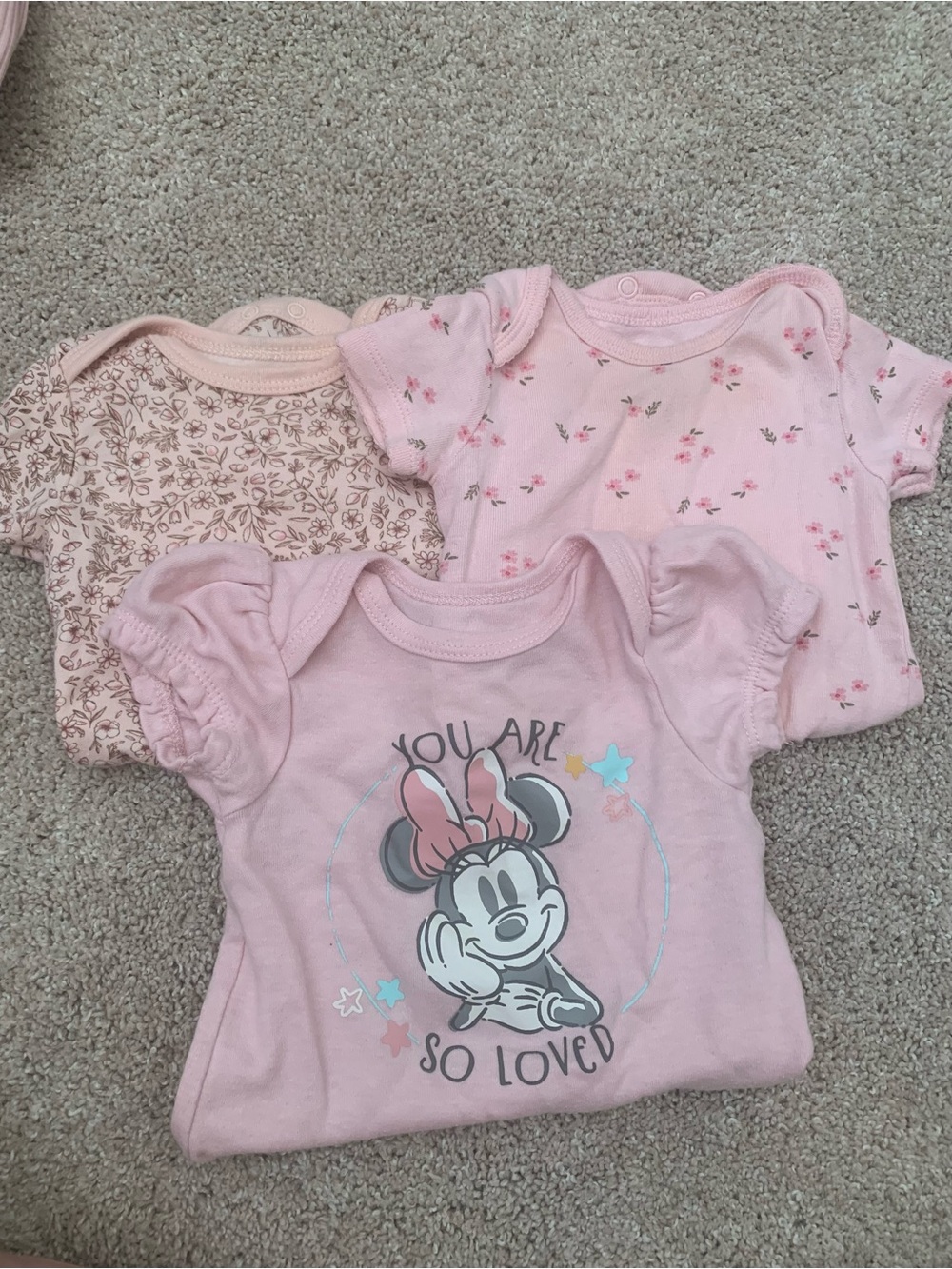 Mixed Brand Baby Girl Onesies and Sleepers Bundle - 3-6 Months